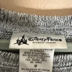 Disney Gray Crewneck Sweatshirt with Mickey & Minnie Scarf Graphic thumbnail 3