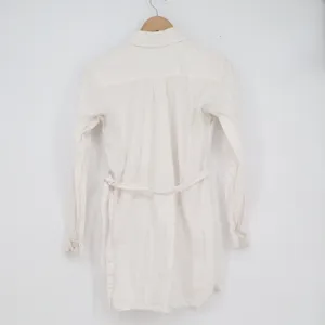 Seraphine White Cotton Maternity Shirt Dress Tie Waist Long Sleeve US 2 UK 6 thumbnail 6