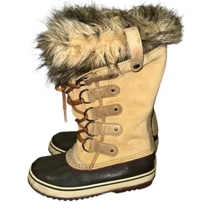 Sorel Joan of Arctic Waterproof Winter Boot Tan Black‎ Size 8 thumbnail 3