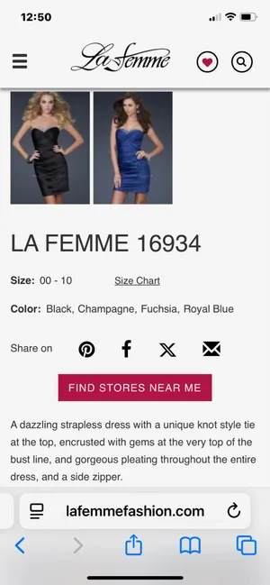 La Femme Short and Cocktail Dress 16934 thumbnail 3