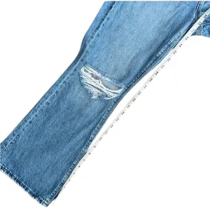 American Eagle Highest Rise 90s Flare Distressed‎ Size 6 SHORT thumbnail 4
