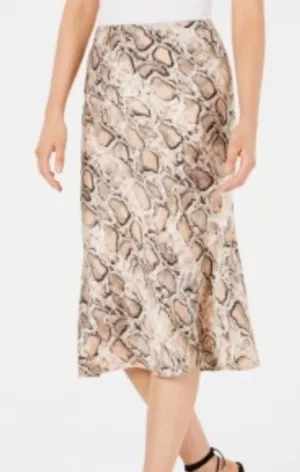 NWT LUCY PARIS Snake Print Midi Skirt Brown Large‎ thumbnail 1