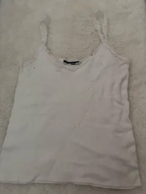 Brandy Melville White Tank Top Lace thumbnail 1
