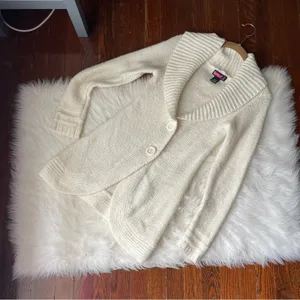 Y2K Cream Sweater Jacket Cardigan thumbnail 6