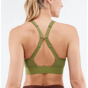 Fabletics All Day Everyday Bra II Womens S Olive Green Low Impact Strappy‎ Bra thumbnail 2