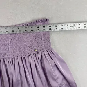 Natural Life Lavender Purple Smocked High Waist short Medium Satin‎ Feel Boho thumbnail 3