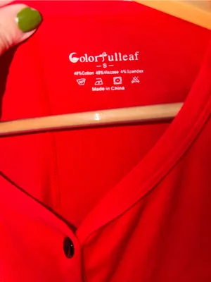 COLORFULLEAF Red Union Suit Onesie Pajamas Butt Flap Thermal Long Johns S thumbnail 2