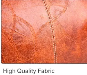Elegant dark caramel colored leather kiss lock Handbag! New thumbnail 2
