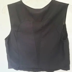 Zara W/B Womens Top Sz M Basket Sheer Cropped Festival Goth Y2K Grunge Minimal thumbnail 6