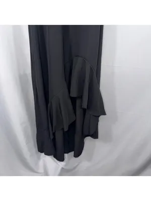 Women’s Black Sleeveless High-Low Ruffle Hem Midi Dress Size S thumbnail 4