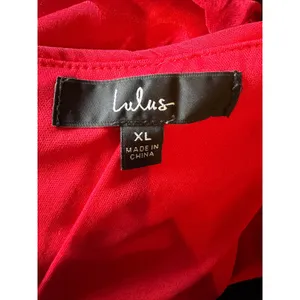 Lulus Chasing Desire Satin Jacquard Maxi Dress Women XL‎ Red Floral One Shoulder thumbnail 9