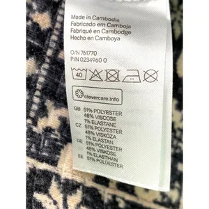 H&M Black‎ Snowflake Quilted High Low Sweater Medium Winter Fall Christmas Top thumbnail 4