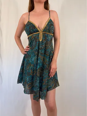 Fairy Boho Sparkly Paisley My Michelle Y2K Vintage Dress thumbnail 5
