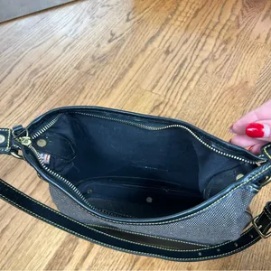 Dooney & Bourke Canvas Tweed Leather Shoulder Bag thumbnail 16