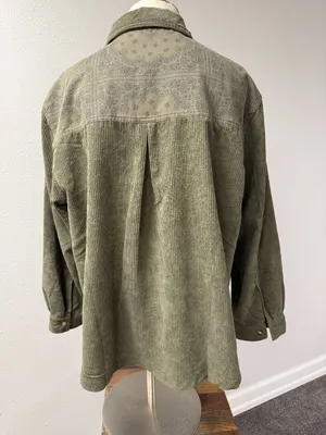 Vintage Havana Bandana & Corduroy Button-Up Top thumbnail 7