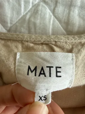 Mate the label Linen coco Crop Top in Beige, xs Tan thumbnail 2