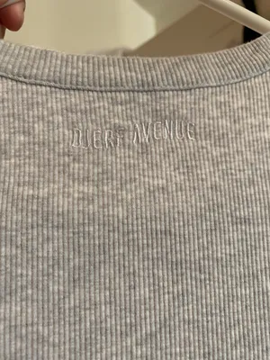 Daily Long Sleeve Heather Grey Ribbed Top thumbnail 2