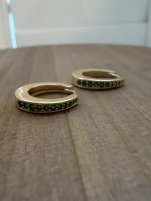 Bijoux + Spice Joy Hoops Green thumbnail 8