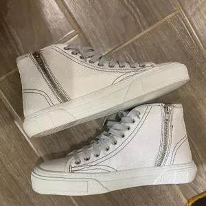 P448 Sally High Top Sneakers Cream‎ Snake Print Leather EU 38 thumbnail 8