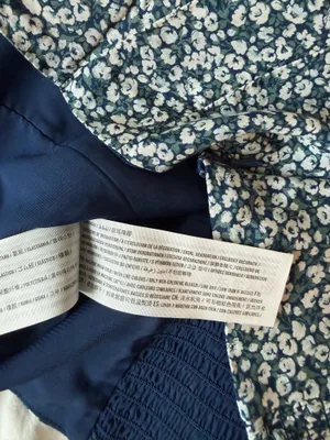 Abercrombie Floral Navy Puff Sleeve Top thumbnail 5