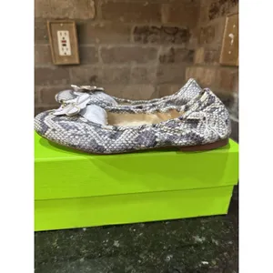 Sam Edelman Felicia Roccia Leather Snakeskin Ballet Flats Women's‎ Size 6 Bow! thumbnail 3