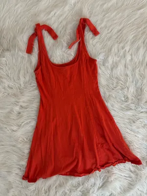 ASOS Orange Sleeveless A-Line Mini Dress thumbnail 4