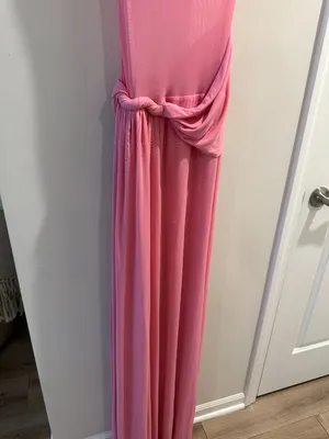 MISHA The Sisal Mesh Maxi Dress in Orchard Pink Size Medium thumbnail 9