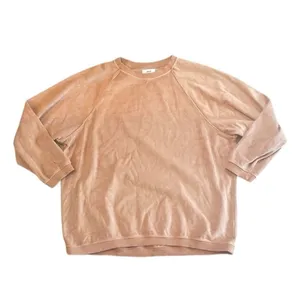 Aerie Loungewear Orange Velour Oversized Fit Crewneck Sweatshirt Size Small thumbnail 2