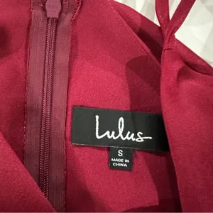 Lulu’s On The‎ Floor Fuchsia Satin Sleeveless Ruffle Mini Dress Size S thumbnail 7
