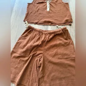 NWOT FREE PEOPLE FP BEACH Matching Bermuda And Cropped Top Matching Set Small thumbnail 7