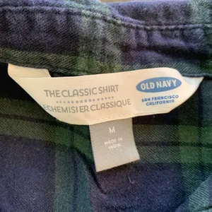 Old Navy Womens Classic Flannel Shirt Long Sleeve‎ Button Down Plaid Size M thumbnail 3