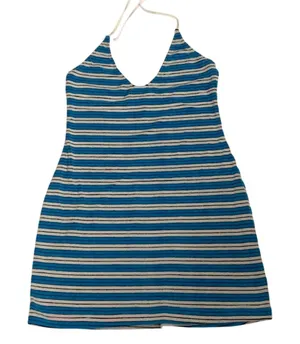 Bright striped terry cloth halter dress size xs/s‎ thumbnail 1