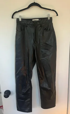 Abercrombie Curve Love Leather Pants thumbnail 1