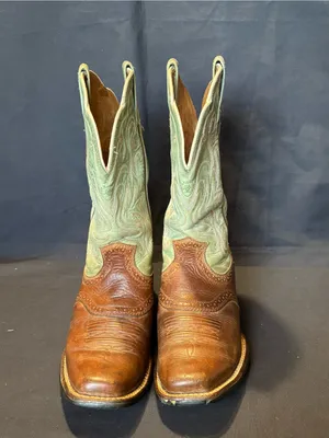 Ariat Legend size 6B Two-Tone Brown & Sage Women’s Western Cowboy Boots thumbnail 3