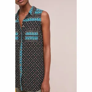Anthropologie Akemi + Kin Ira Black Printed Motif Sleeveless Tunic Medium thumbnail 8