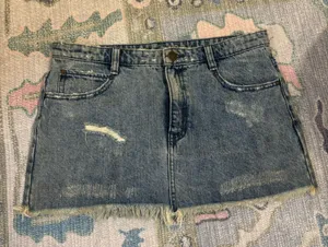 Free People Jean Mini Skirt thumbnail 1