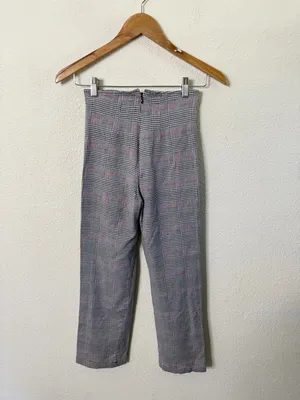 Reformation Marlon Plaid Pants Womens Size‎ 0 thumbnail 4
