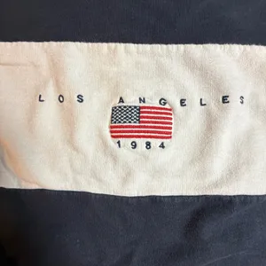 John Galt Brandy Melville Los Angeles 1984 USA Flag Sweatshirt Navy Blue White M thumbnail 3