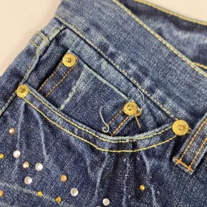 Bebe Women's Denim Jeans 27x31 Beaded Medium Sequin Bejeweled Bootcut Rhinestone thumbnail 10