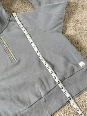 Vuori Women’s Restore Half Zip Hoodie Sweatshirt Pullover in Blue S thumbnail 11