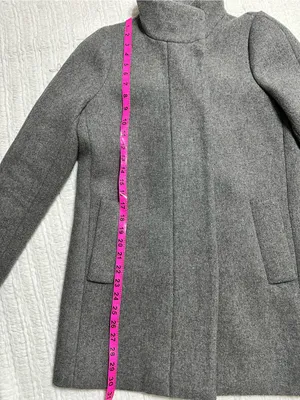 J. Crew Gray Stand Collar Wool-Blend Pea Coat thumbnail 10