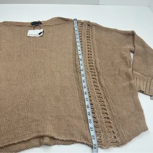 Miou Muse Tan Sweater Cotton Blend Womens Size Large Oversized Loose Fall‎ NEW thumbnail 6