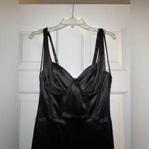 Zara Corsetry-Inspired Midi Dress in Black Size XS New with tag thumbnail 11