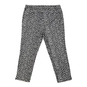 Talbots 14 Dalmatian Print Slim Crop Pants Black‎ White Animal Textured Trouser thumbnail 3
