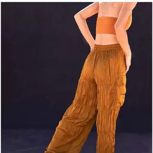 Free People‎ “So Slick” Cargo Pants Size S Brown Slouchy Pocket Pants thumbnail 2