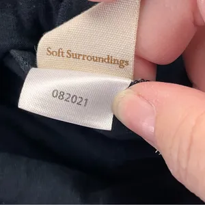 Soft Surroundings Carmella Metallic Top Womens SZ Large Brown Black Gold Blouse‎ thumbnail 5