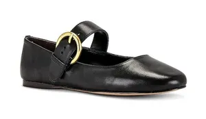 House of Harlow 1960 x REVOLVE Womens Clementine Flats in Black 6 Leather Shoes thumbnail 1