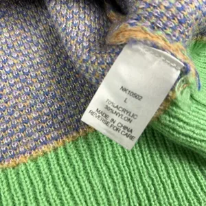 Baltic Born Sweater Womens L Green‎ Plaid Crew Neck Pullover Acrylic Nylon Knit thumbnail 7