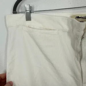 Madewell Size 29 Emmett Wide Leg Cream‎ Corduroy Pants High Rise Full Length NWT thumbnail 3