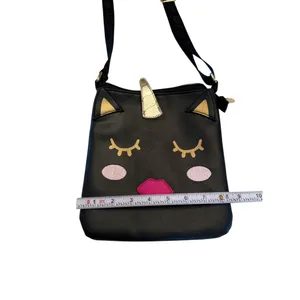 Betsey Johnson Womens Black Kitten Face Shoulder Bag 9.5"x8.5" SKU 6935 thumbnail 5